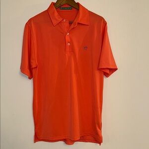 Southern Tide Orange/Coral Polo Shirt Sporty Casual